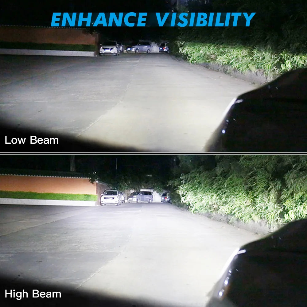 BEVINSEE 9006 HB4 9012 HIR2 LED Headlight Bulbs 60W/Set 10000LM/Pair 6000K White 12V Super