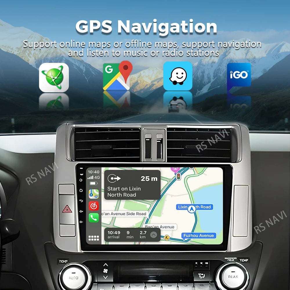 Android 16 For Toyota Land Cruiser Prado 150 2009 - 2013 2K QLED Android Car Radio Multime