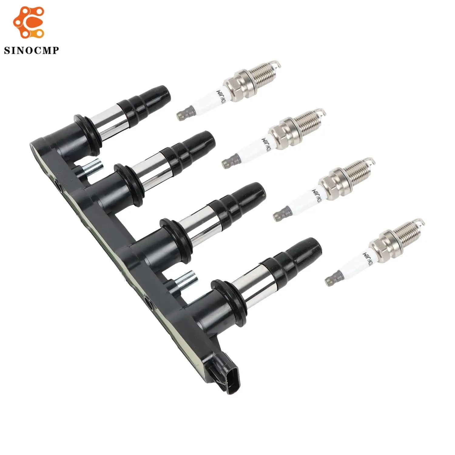 Ignition Coil+4Pcs Iridium Spark Plug UF620 5C1703 96476983 55561655 52-2058 610-00180 For