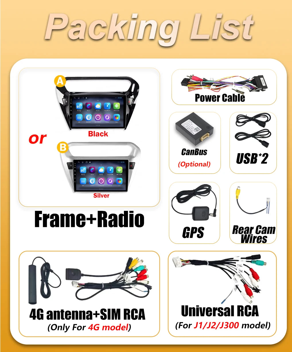 Android Auto Car Radio Carplay For Peugeot 301 Citroen C-Elysee 2012 2013 2014 2015 2016 M | AUTOKITSHOP