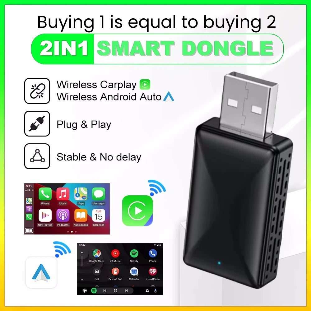 Carplay Android Auto Wireless Adapter for Toyota Mazda Nissan Camry Suzuki Subaru Citroen  | AUTOKITSHOP