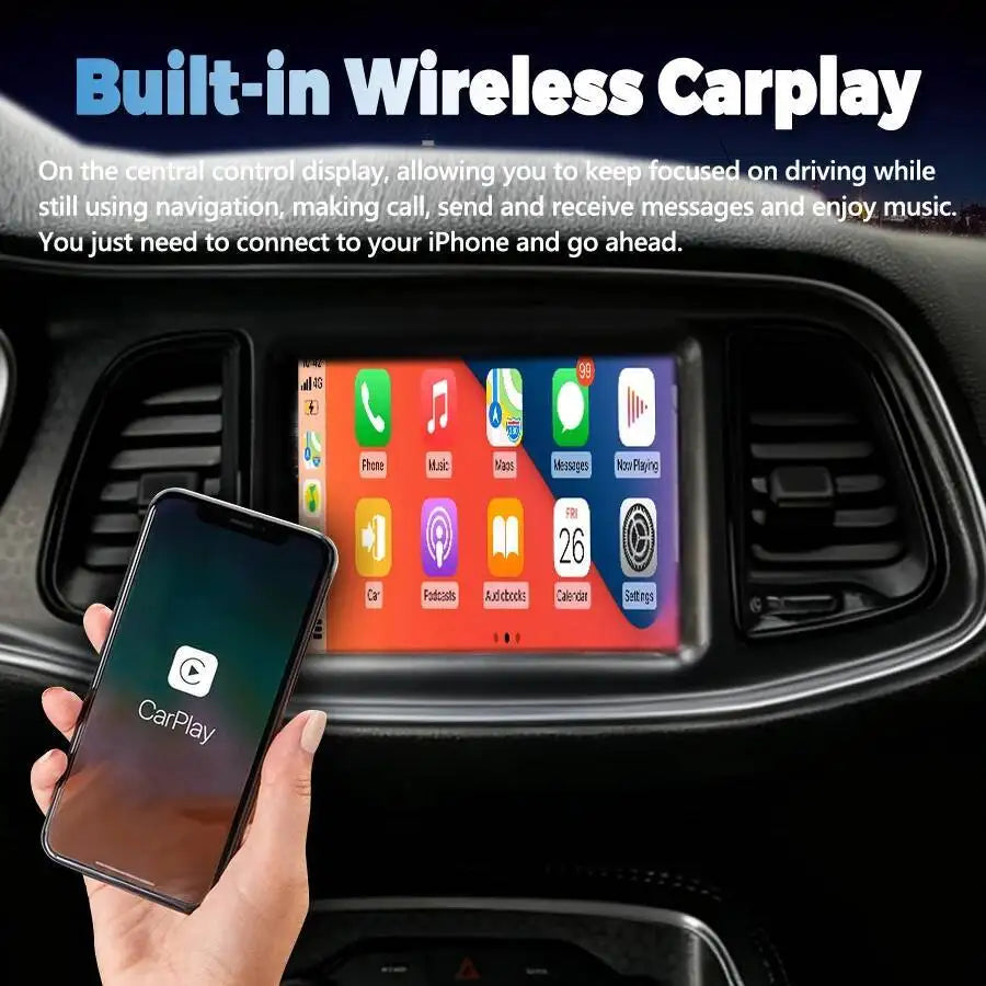 8.4'' For Dodge Challenger Auto Multimedia Carplay Video Player Bluetooth GPS Navigation D