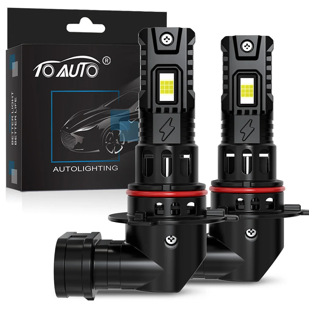 TOAUTO H4 LED Light 100W 20000LM 9005 9006 H11 H7 LED Headlight Canbus 36 CSP Car High Close Lamps Auto With Fan Turbo Lights