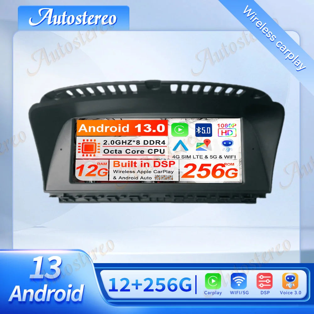ID8 Carplay Qualcomm Android 13 For BMW 7 Series E65 E66 2002-2008 Car Multimedia Player G