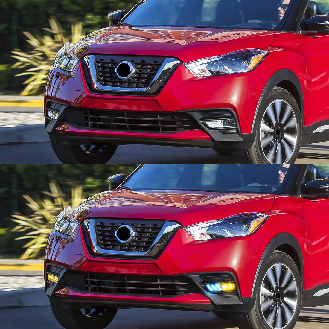 LED Fog lamp Daytime Running Light DRL For Nissan Sentra 2020 Xtrail Rogue Kicks 2017 2018 | AUTOKITSHOP