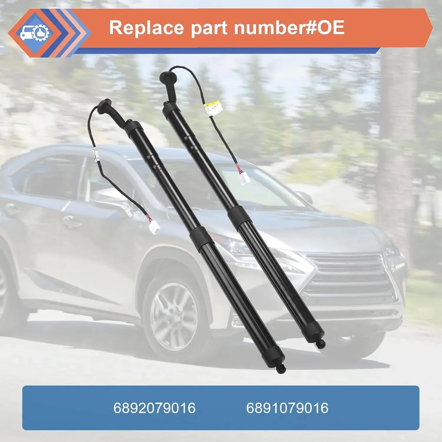 Electric Tailgate Struts Rear For 2015-2017 Lexus NX200t NX300h 2.0L 2.5L L4 68920-79016 6 | AUTOKITSHOP