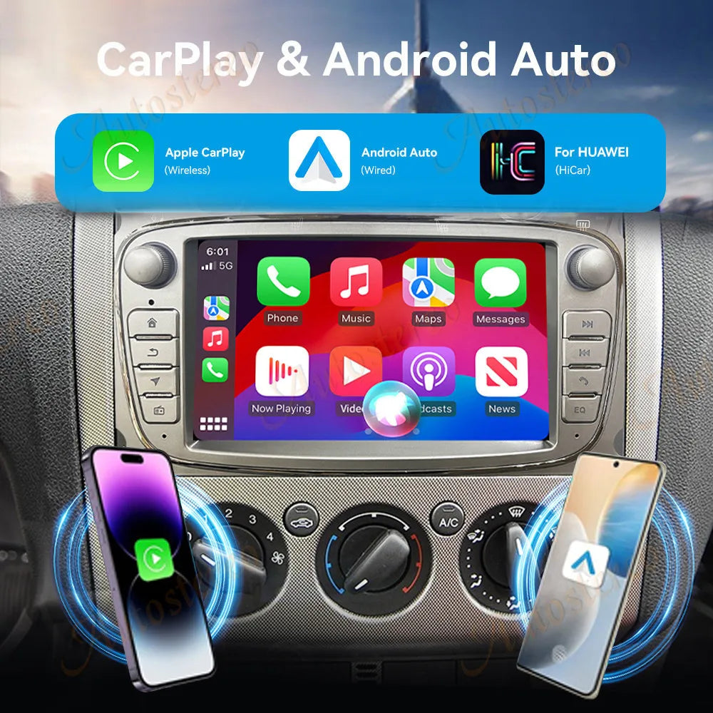 7 Inch Car Radio For Focus MT2 MT3 S-Max Mondeo 9 Galaxy C-Max 2004-2012 CarPlay Multimedi