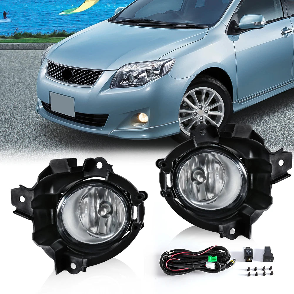 For Toyota Corolla Fielder 2009 2010 2011 Fog Lamps DRL Halogen Front Bumper Daytime Drivi | AUTOKITSHOP