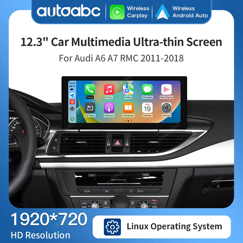 Multimedia Linux Screen For Audi A6 A7 2011-2018 RMC System Wireless CarPlay Android Auto  | AUTOKITSHOP