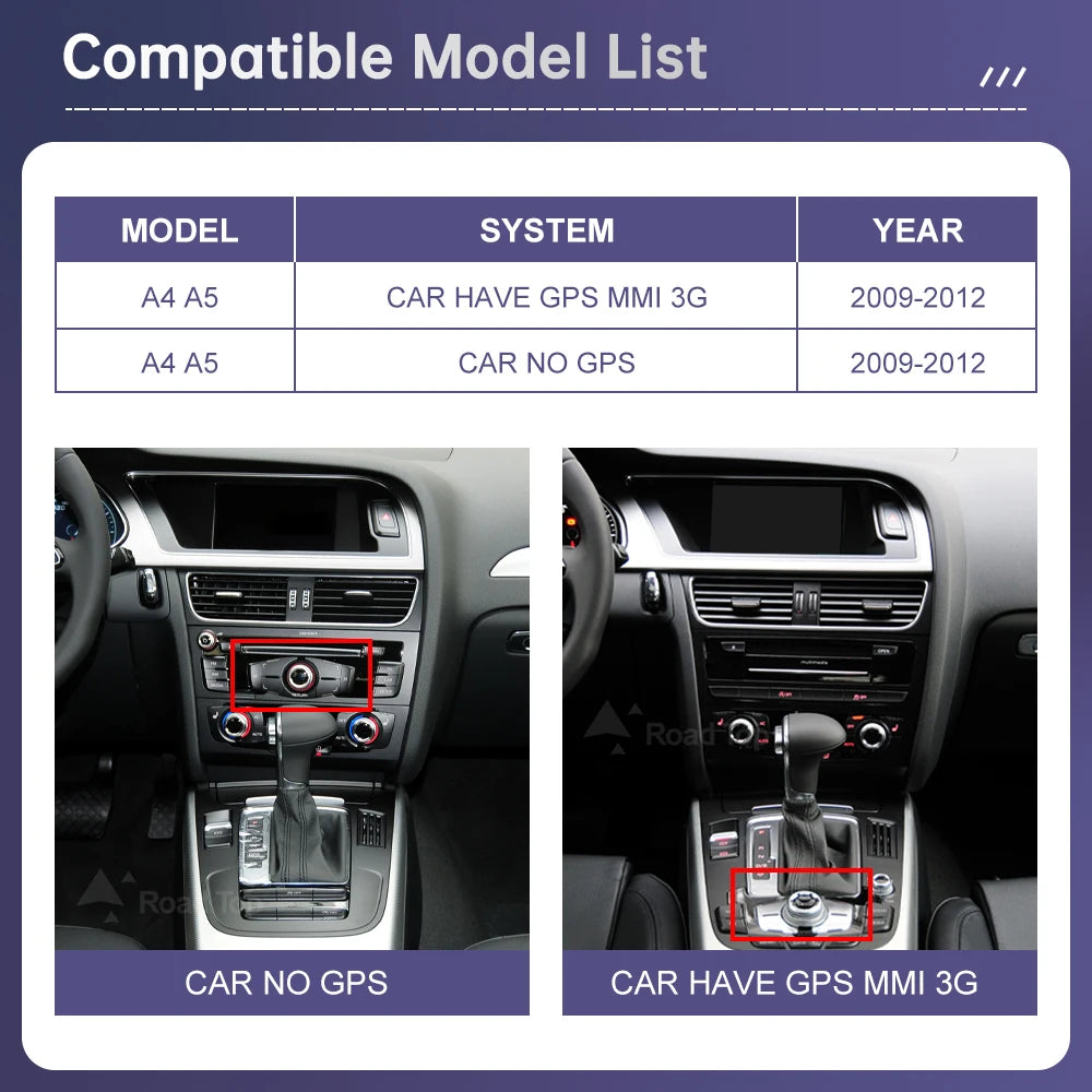 8.8inch Car Radio Multimedia Linux Screen For Audi A4 A5 2009-2012 with Wireless CarPlay A | AUTOKITSHOP