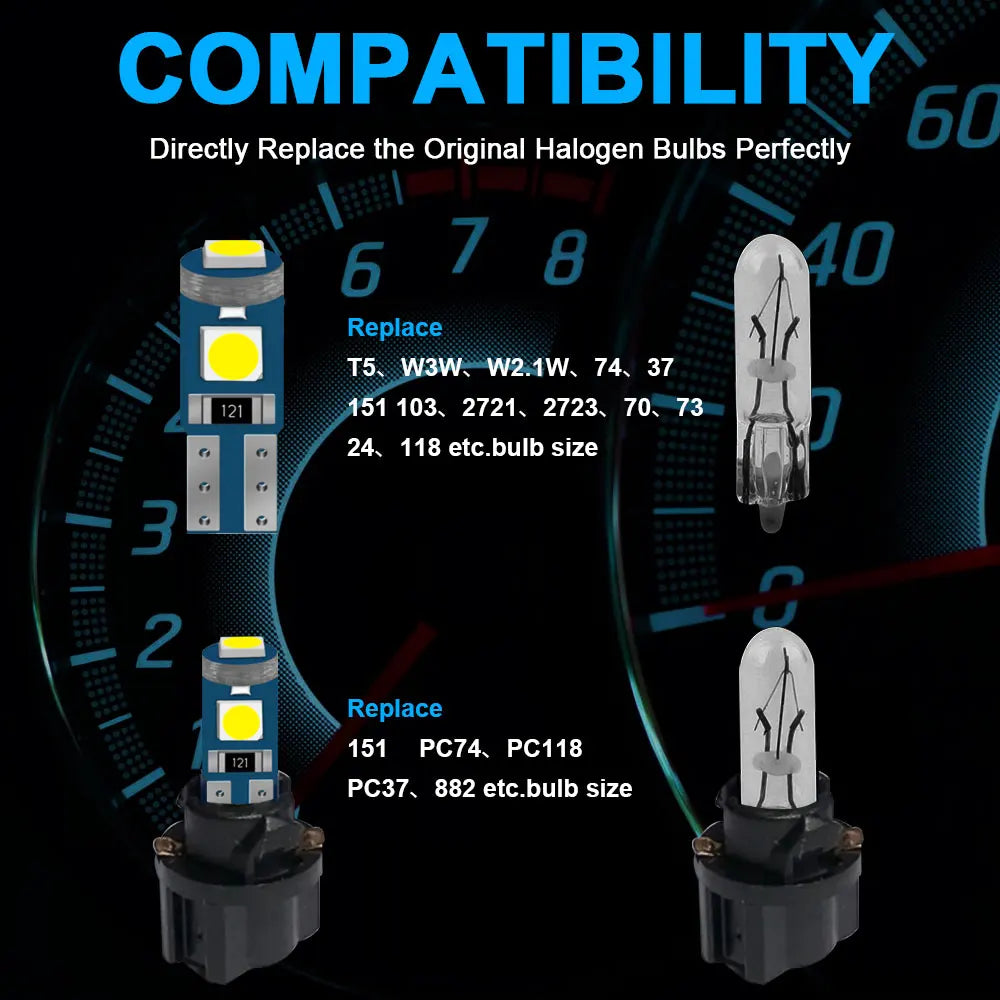 LED Interior Light Kit for Car Dashboard Warning Indicator Ashtray Lamp Instrument Light Pathway Lighting - Canbus Er...