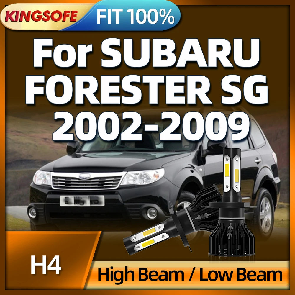 140W H4 Car Led Headlight 6000K Light For SUBARU FORESTER SG 2002 2003 2004 2005 2006 2007