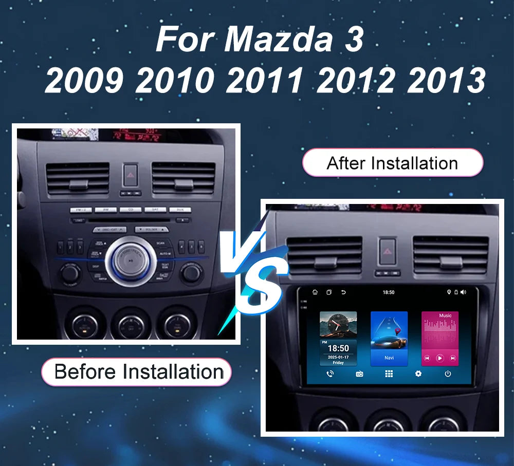Car Radio for Mazda 3 2009 2010 2011 2012 2013 Android 15 Auto Multimedia Player 4G GPS Na