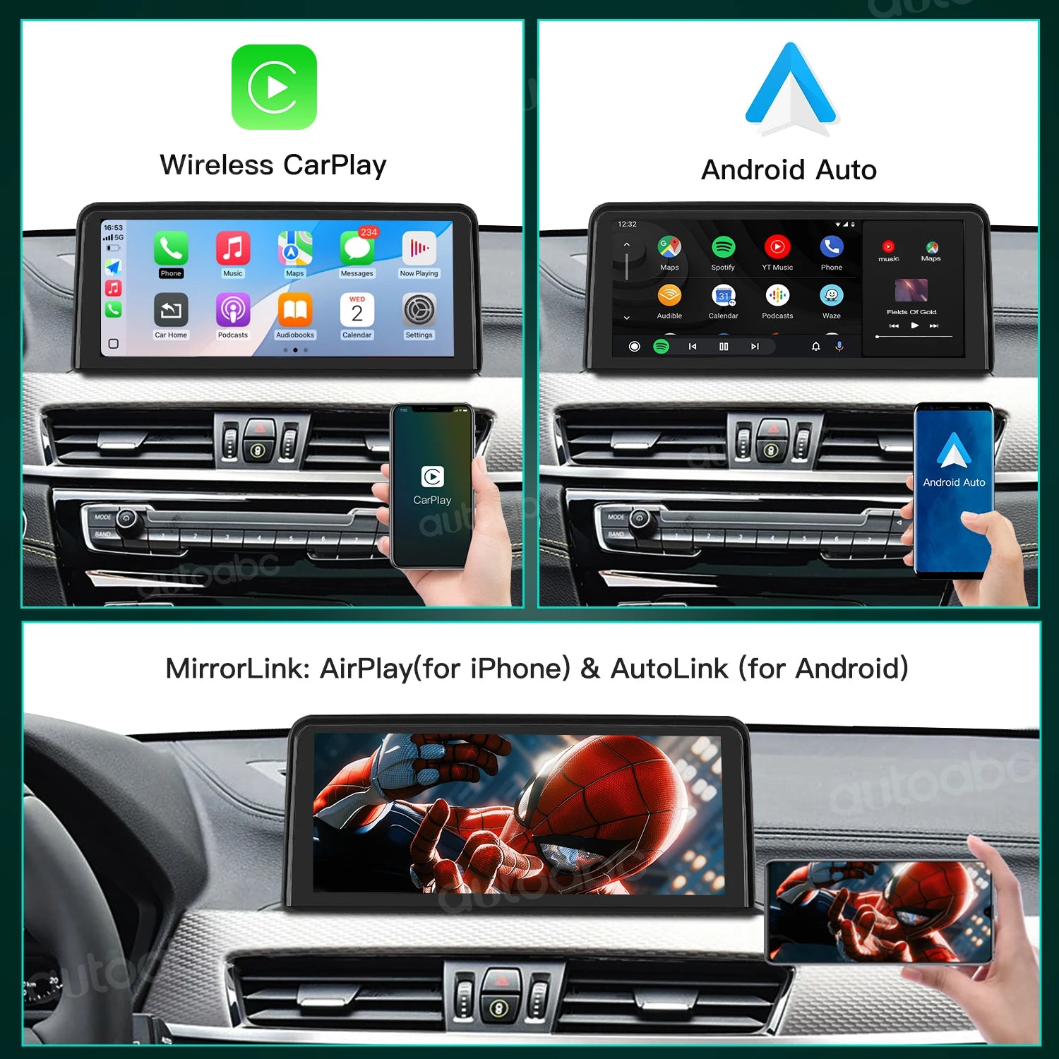 10.25 Wireless CarPlay Android Auto For BMW 1 2 3 4 5 7 Series X1 X2 X3 X4 X5 X6 EVO Syste | AUTOKITSHOP