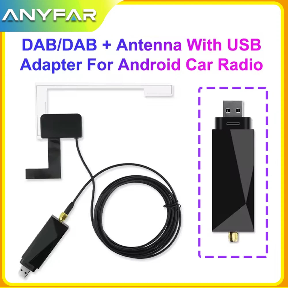 For Universal Car Accessories DAB + Antenna With USB Adapter Android Car Radio GPS Stereo
