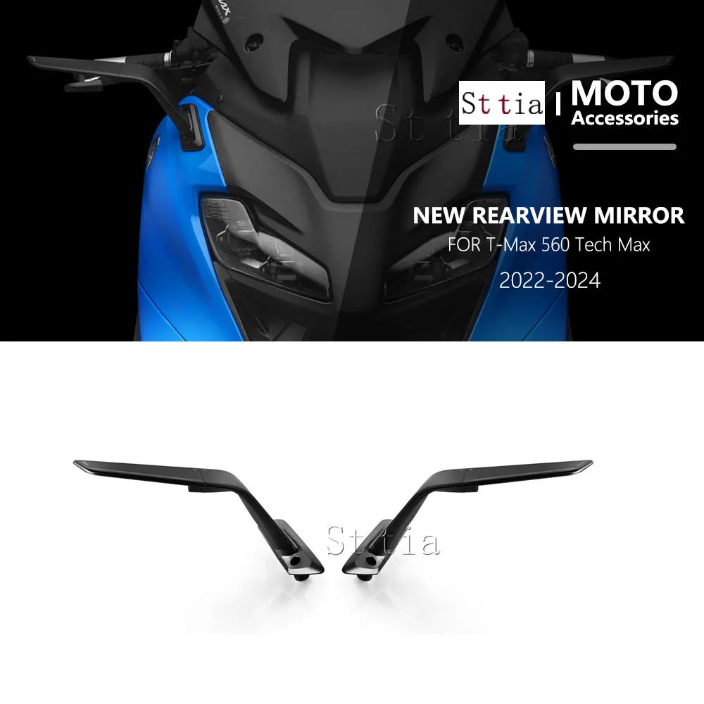For YAMAHA T-MAX560 T-Max 560 Tech Max Motorcycle Mirror Modified Wind Wing Adjustable Rotating  - Automotive LED Light