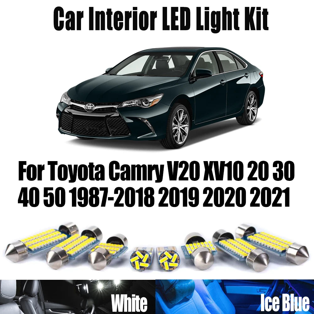 LED Interior Light Kit for Toyota Camry V20 XV10 20 30 40 50 1987- 2019 - Canbus Dome Map Door Trunk Bulbs | AUTOKITSHOP