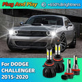 2/4Pcs 30000LM LED Headlight HIR2 9012 Car Bulbs H8 Fog Light Lamp Canbus For DODGE CHALLE