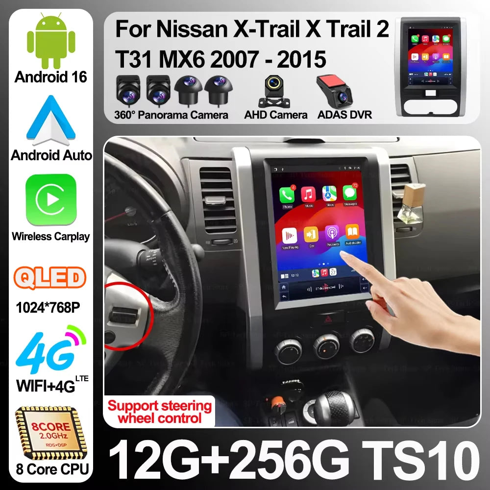 9.7 Inch Android 16 For Nissan X-trail X Trail 2 T31 Mx6 2007-2015 Car Radio Multimedia Au | AUTOKITSHOP
