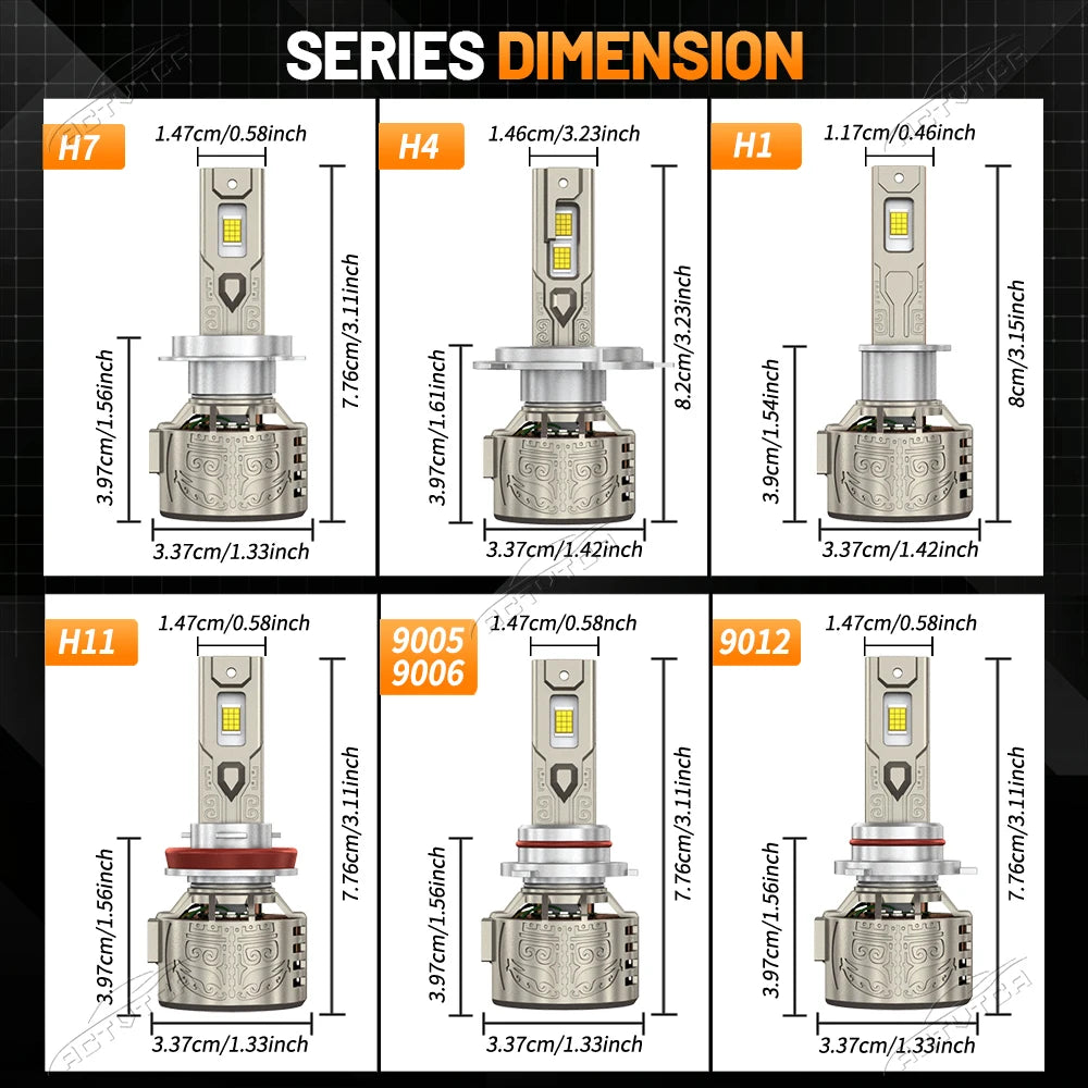 22000000LM H4 Canbus LED Headlight Bulbs 10000W H7 H11 H1 9005 HB3 9006 HB4 9012 HIR2 Turb