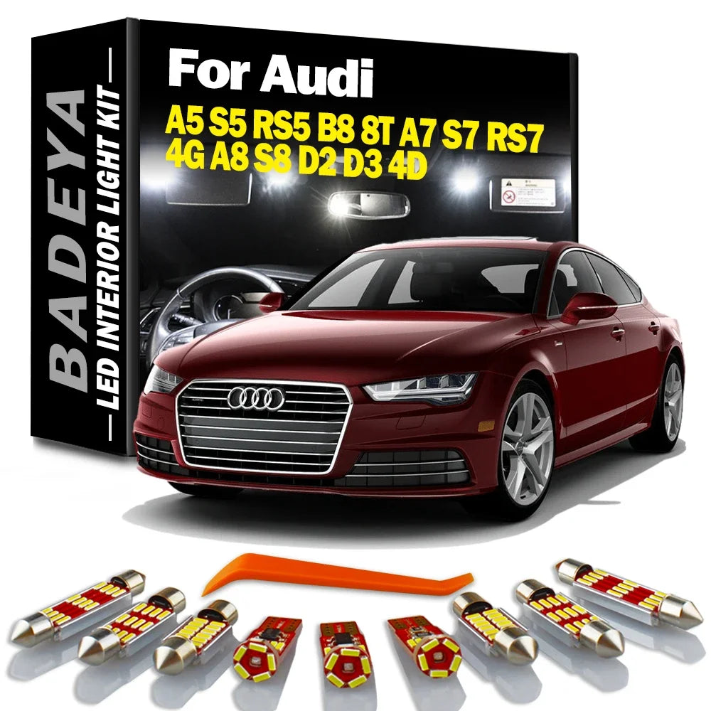 BADEYA Interior LED Light Kit For Audi A5 S5 RS5 B8 8T A7 S7 RS7 4G A8 S8 D2 D3 4D 4H Coup