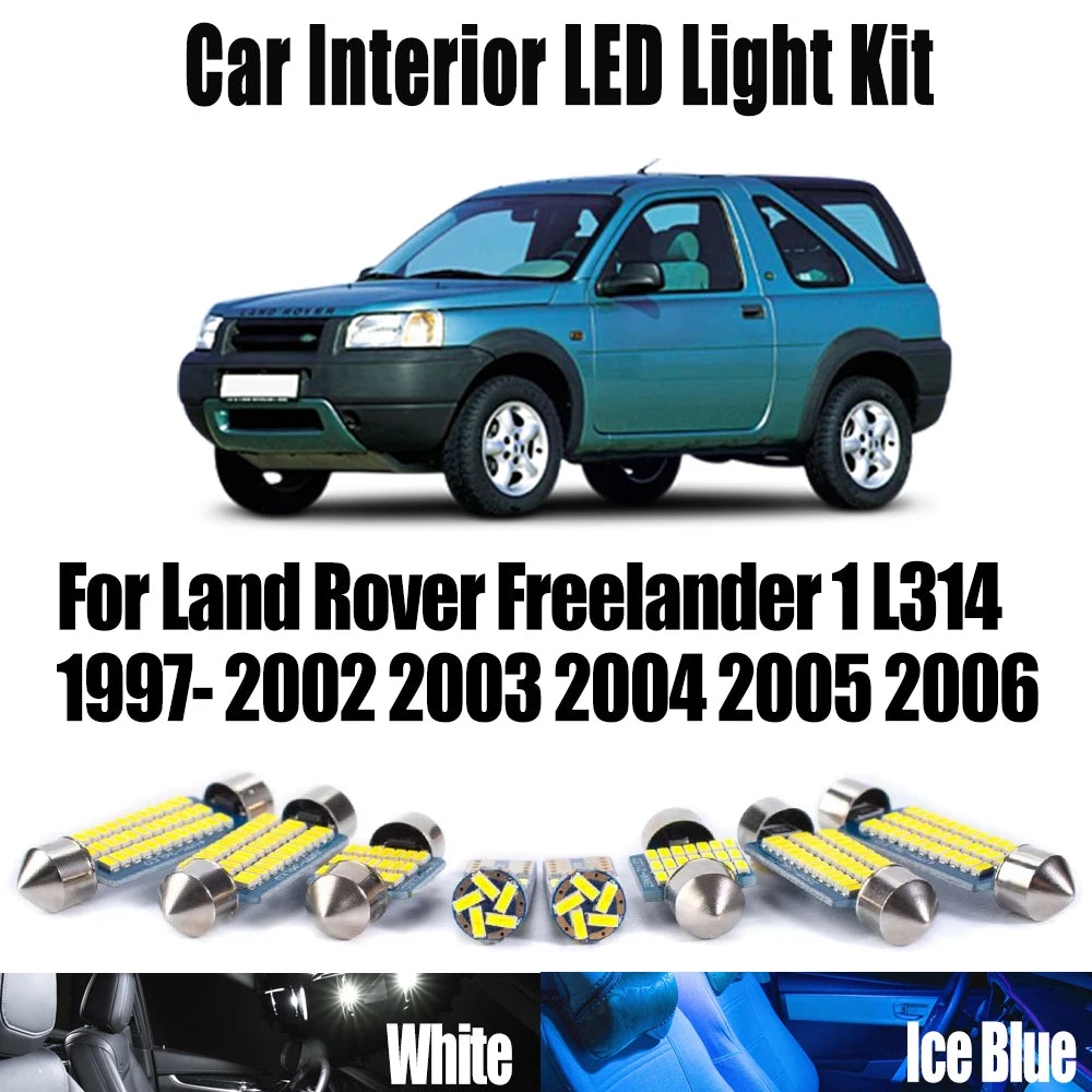 12-Piece LED Interior Light Kit for Land Rover Freelander 1 L314 1997-2003 - Canbus Dome Map Door Trunk Bulbs | AUTOK...