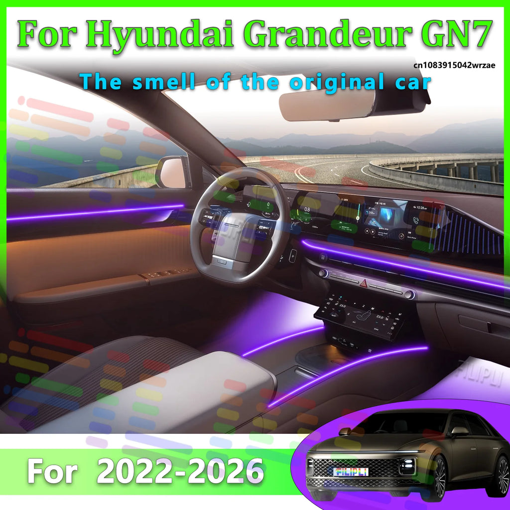 64 RGB - Neon Strip - for Hyundai GN7 - App Control - Car Interior Lighting | AUTOKITSHOP