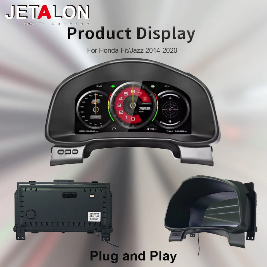 Map Multiple Colorful UI High Display LCD Panel For Honda Fit JAZZ 12.3Inch LHD RHD Car LC