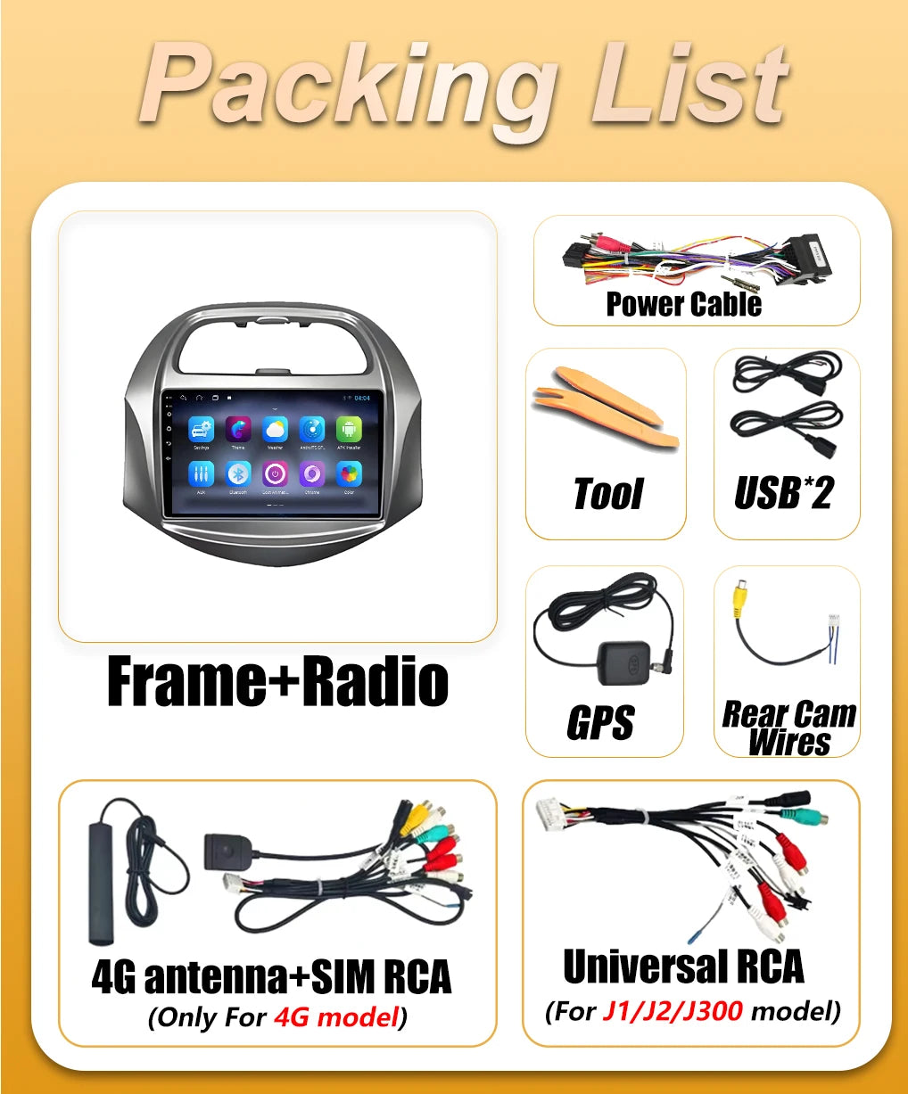 Android 16 Auto Carplay Car Radio For CHEVROLET Spark Beat 2018 2019 2020 Multimedia Playe | AUTOKITSHOP
