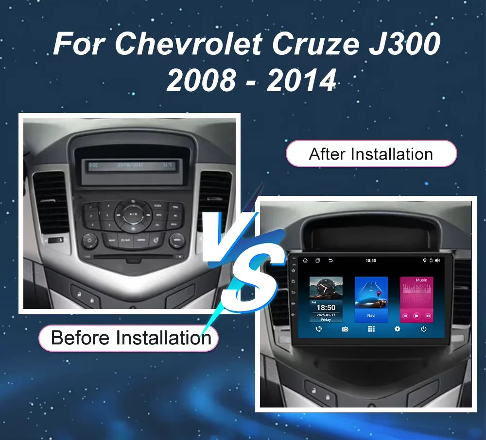 Car Android For Chevrolet Cruze J300 2008 - 2014 Auto Radio Video Player Navigation stereo