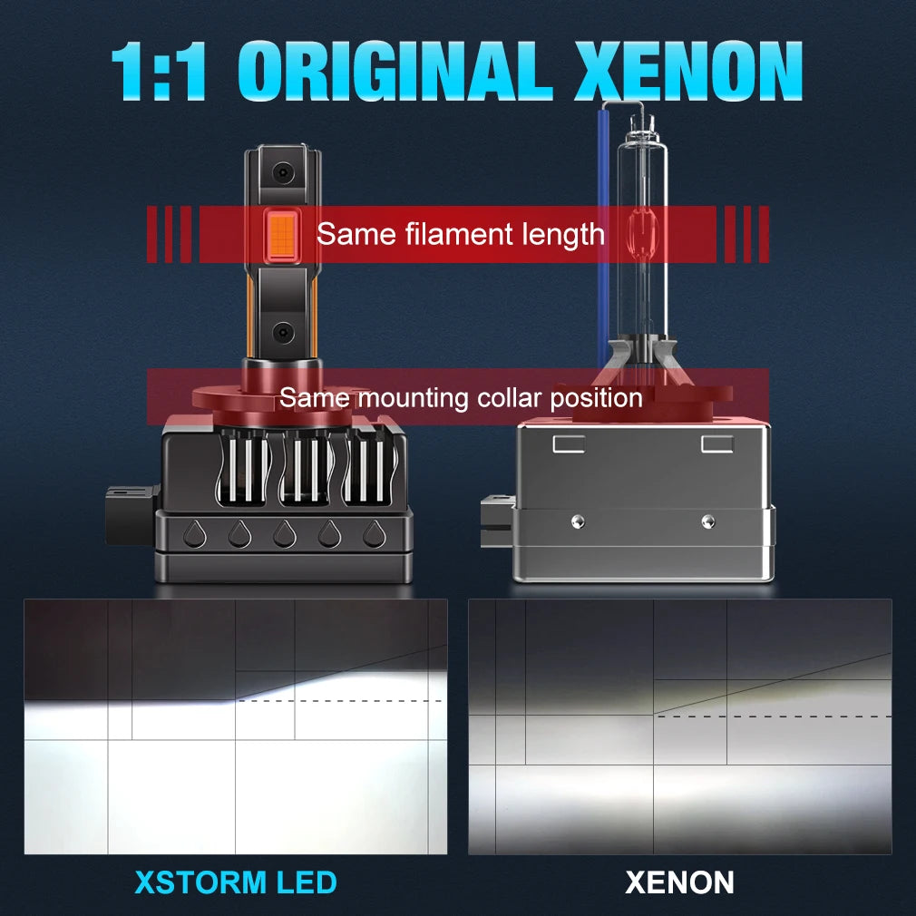 XSTORM D1S D2S D3S D4S D8S LED Headlights HID D1R D2R D3R D4R D8R Bulb 100W 30000LM Car Li