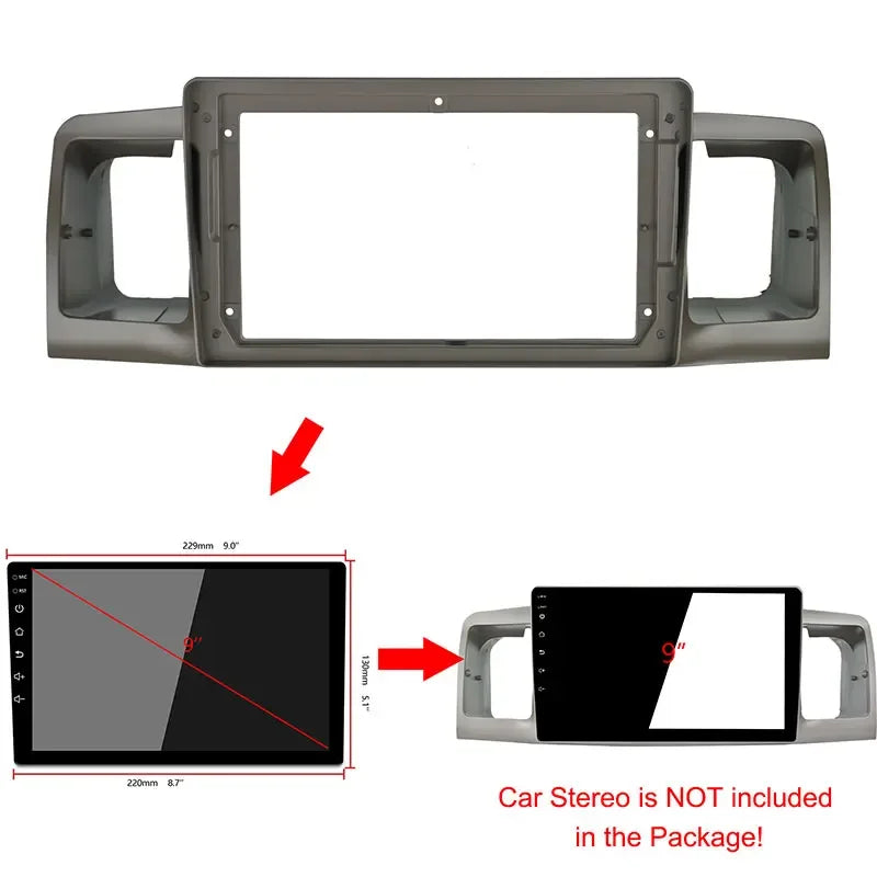 9 Inch 2din Car Radio Fascia For TOYOTA Corolla EX 2007-2012 Double Din Car Dvd Frame Adap | AUTOKITSHOP