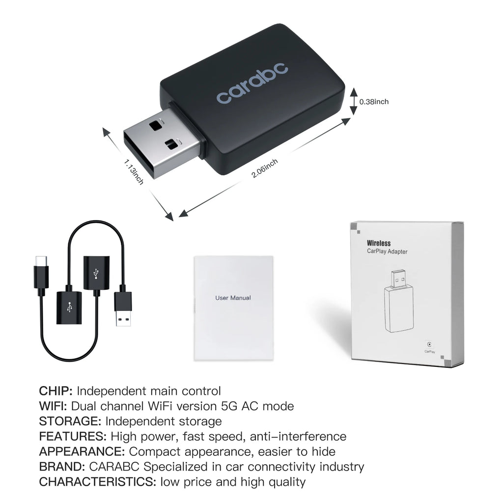 2024 Mini CarPlay Wireless Adapter Smart box CarPlay Dongle Bluetooth WiFi Fast Connect Pl