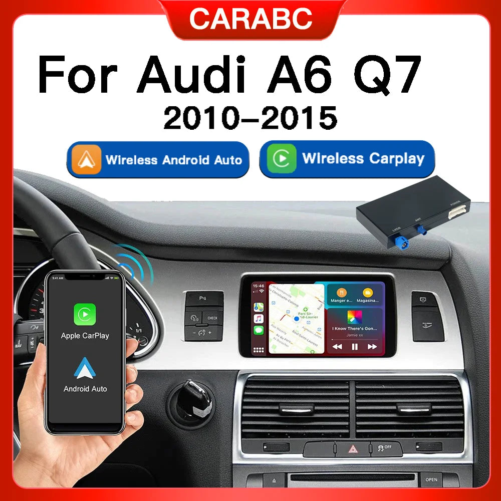 CARABC For Audi A6 Q7 Wireless CarPlay Android Auto Module MirrorLink AirPlay Reverse Came | AUTOKITSHOP