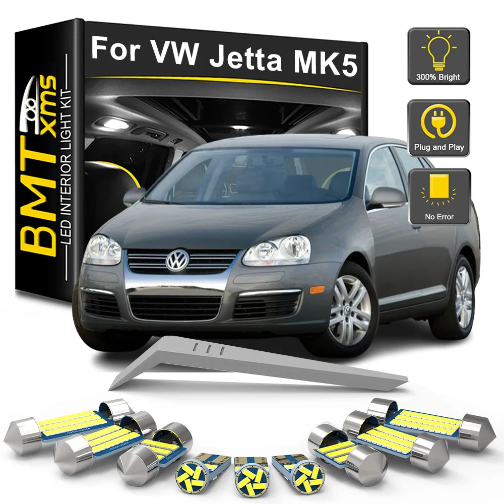 18-Piece LED Interior Light Kit for VW Volkswagen Jetta MK5 5 V - Canbus Error-Free Bulbs | AUTOKITSHOP
