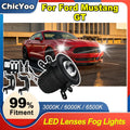 2-inch Bi-LED Lenses Fog Lights With Stand 3000K 6000K LED Driving Fog Lamps Kit Projector