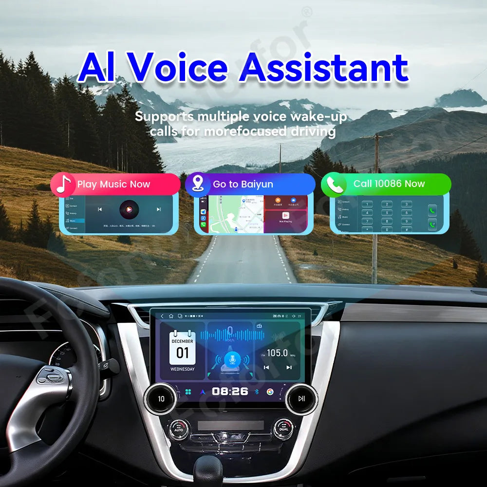 Advanced Upgrade Vision Pro 11.5 Inch Android 15 HD Touch Wireless CarPlay GPS Navi Stereo