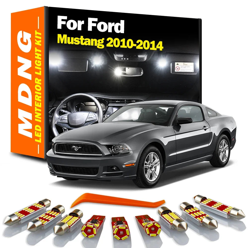 11-Piece LED Interior Light Kit for Ford Mustang - Canbus Error-Free Bulbs | AUTOKITSHOP