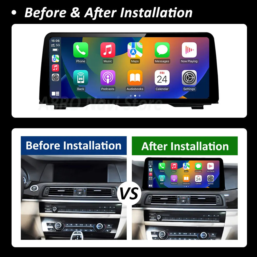 for BMW 5 Series F10 F11 2011 2012 2013 2014 - 2017 Android 15 CIC NBT System GPS Navigati | AUTOKITSHOP