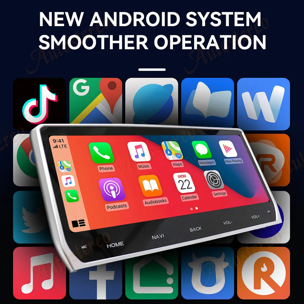 9.7 Inch Android 8+256GB Carplay For Ford Mustang 2010-2014 Tesla Style Car GPS Navigation