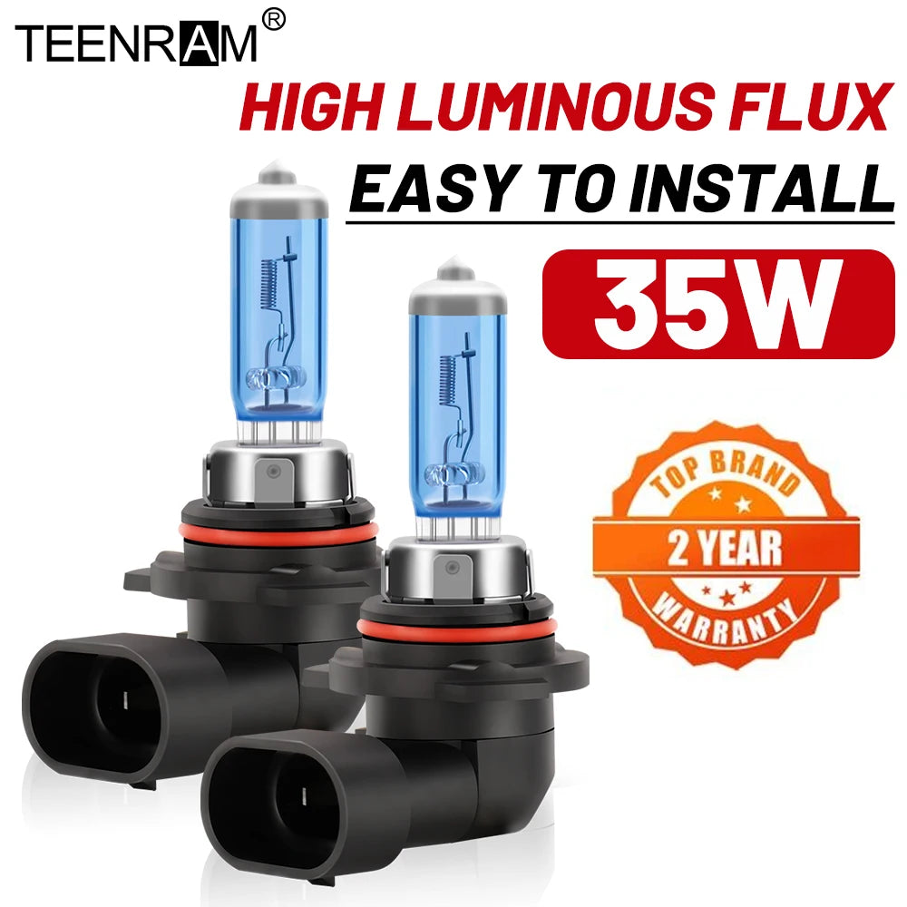 Halogen Headlight Bulbs 6000K Super White Car Fog Lights 35W H1 H4 H7 H11 9005 9006 9007 5