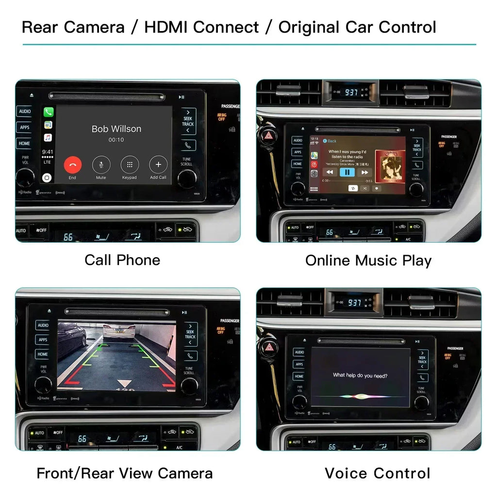 AUTOABC Wireless Carplay Android Auto For Toyota Camry 2014-2019 Mirror Link AirPlay Bluet