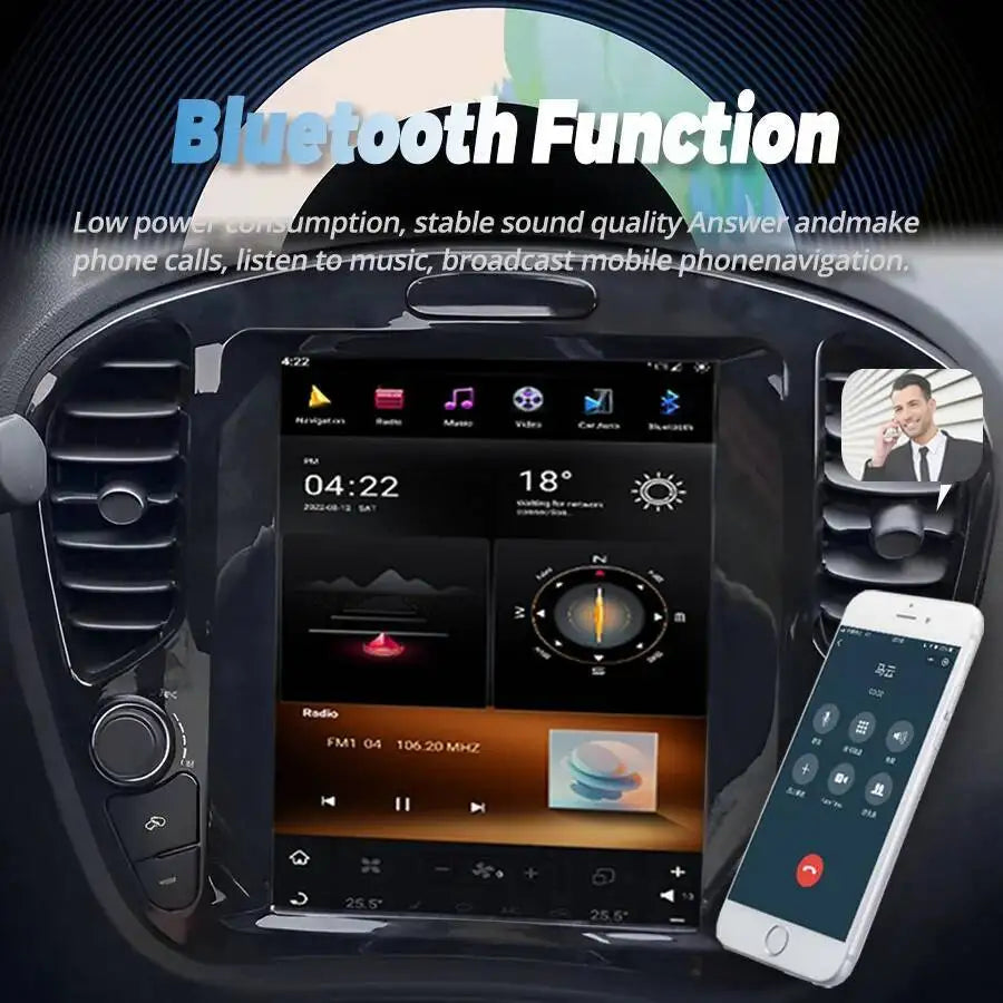 10.4" Vertical Screen Car Radio For Infiniti ESQ Nissan JUKE 2014-2019 Stereo GPS Carplay  | AUTOKITSHOP