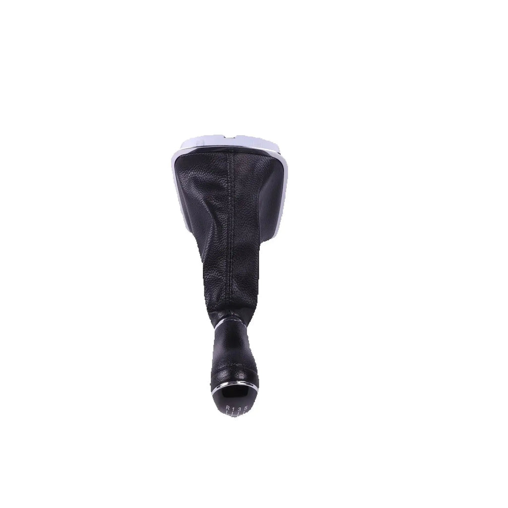 5 Speed Gear Shift Knob Lever Boot Set FOR Polo Vento 2013-2021 Black Leather Car Accessor