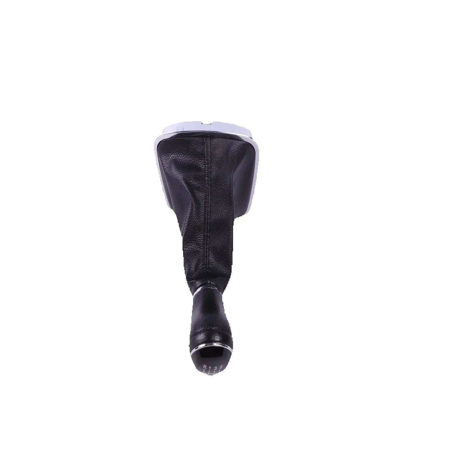 5 Speed Gear Shift Knob Lever Boot Set FOR Polo Vento 2013-2021 Black Leather Car Accessor
