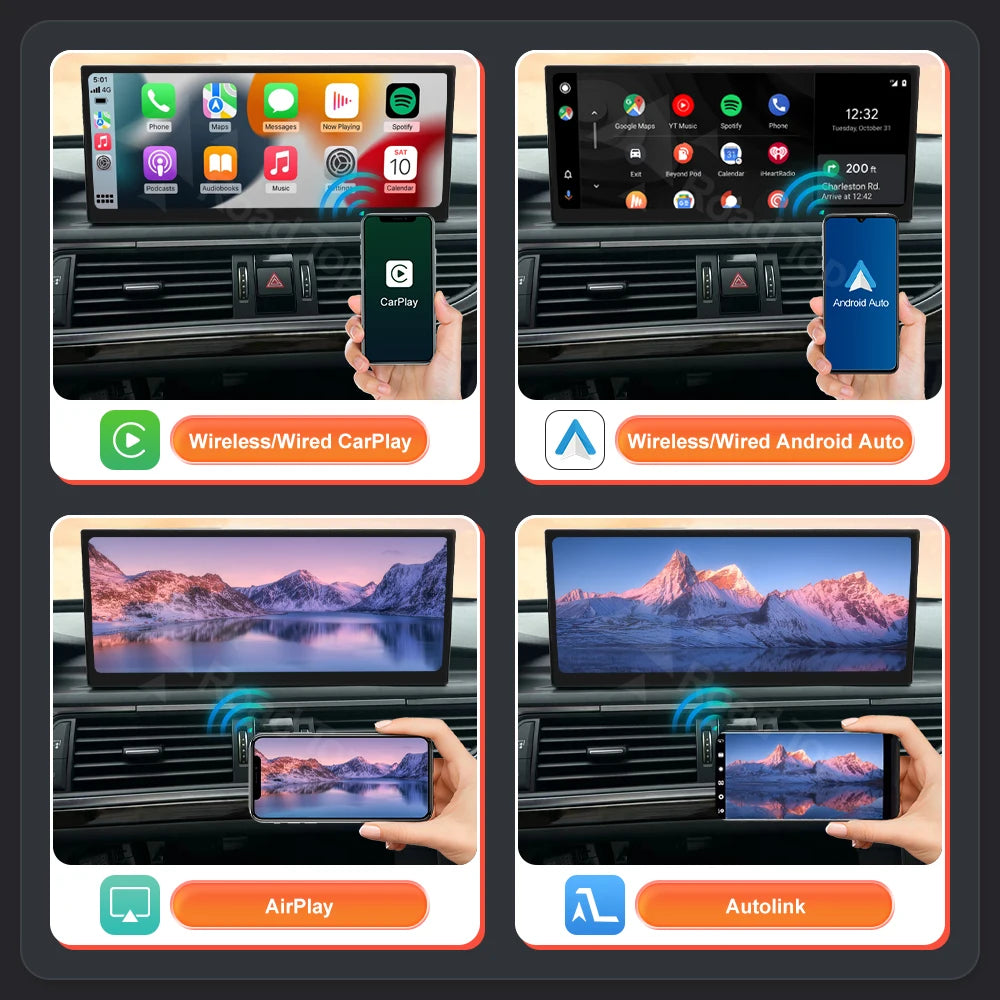 RoadTop Wireless CarPlay Car Multimedia Display Touch Screen For Audi A6 A7 2016-2018 with | AUTOKITSHOP
