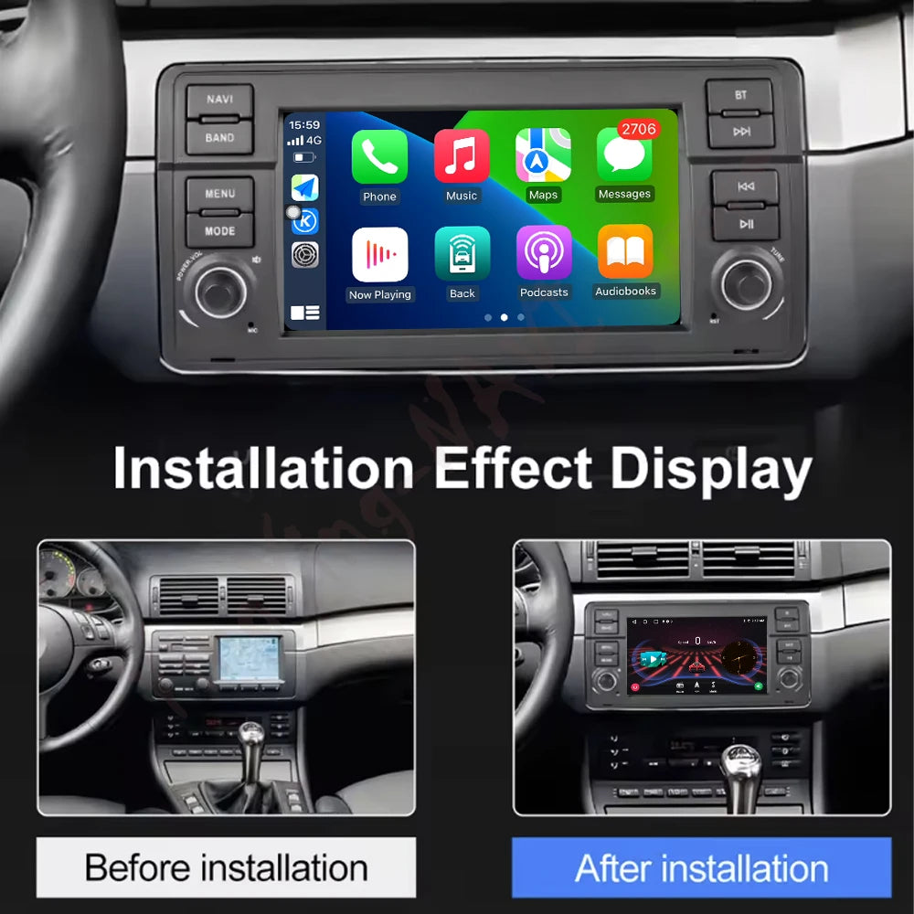 7" Android 16 for BMW E46 M3 318/320/325 Radio GPS Navigation Player BT Multimedia Player