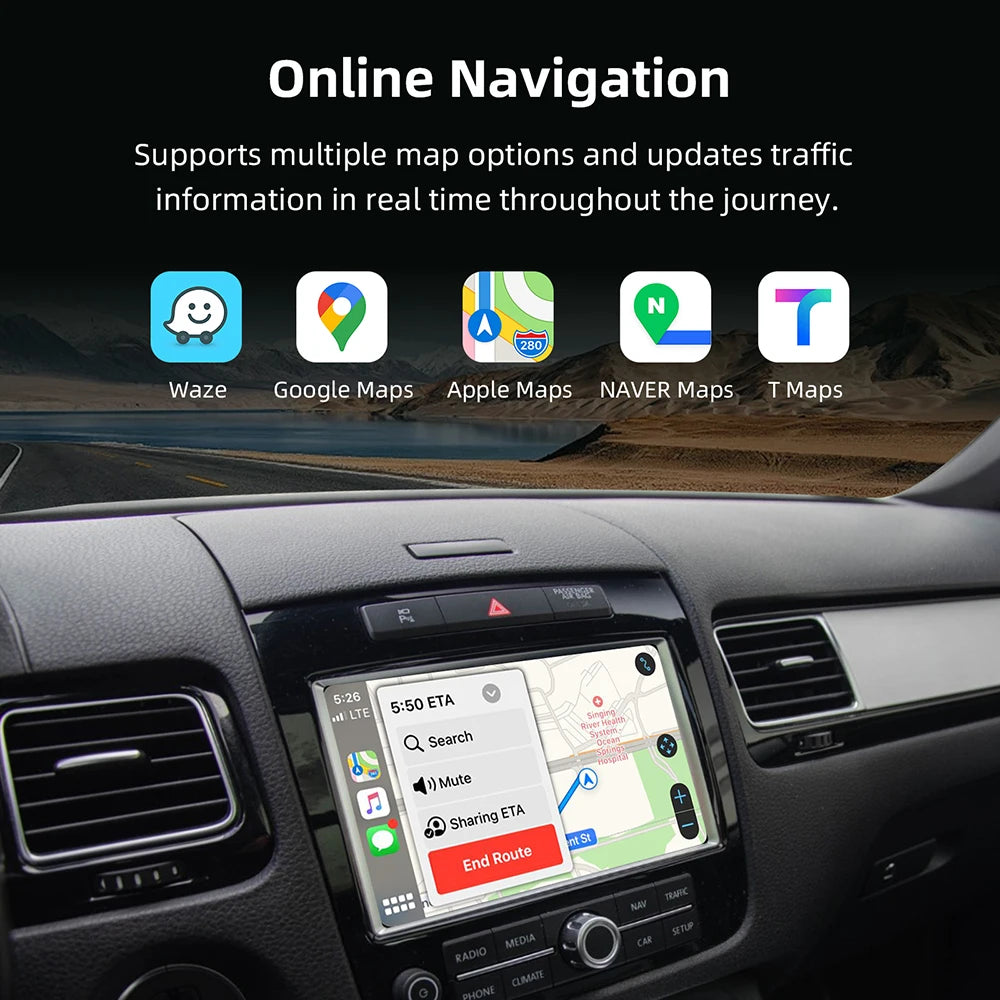 Wireless Carplay Android Car Modification Module For Volkswagen Touareg With 8-inch Screen | AUTOKITSHOP