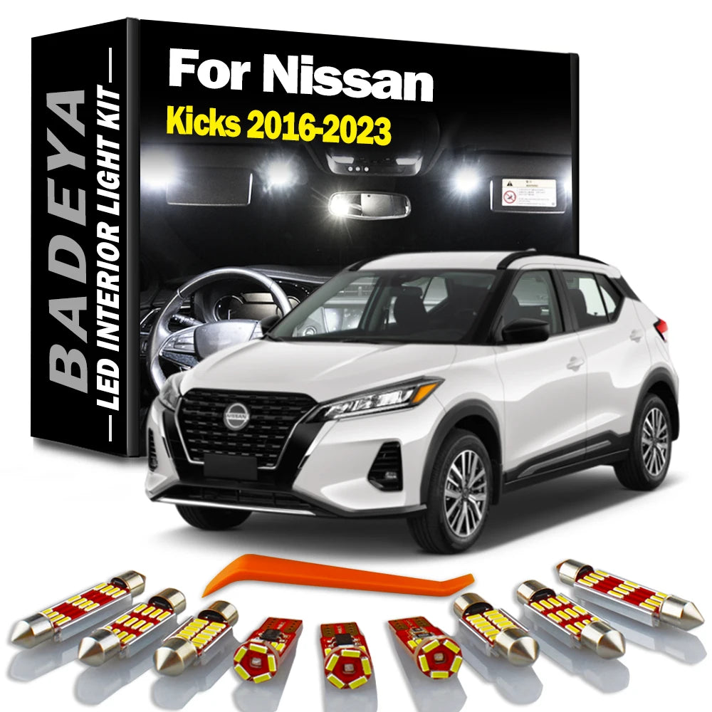 11-Piece LED Interior Light Kit for Nissan 2016-2019 - Canbus Error-Free Interior Bulbs