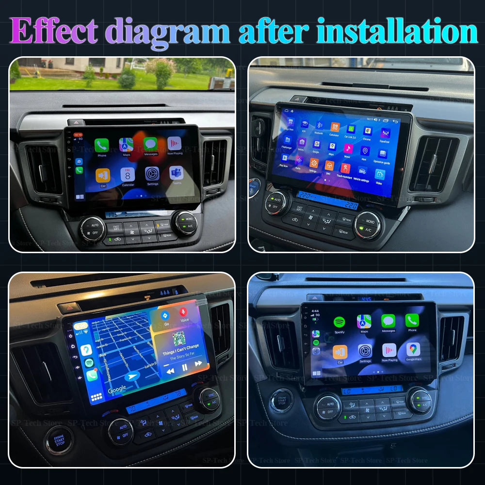 10" 2din Android 16 For Toyota Rav4 Rav 4 Xa40 2012-2019 Car Radio Carplay Multimedia Vide | AUTOKITSHOP